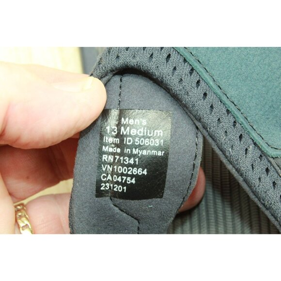 LL Bean Men's Blue Suede Perforated Cushioned Swift River Sport Flip-Flops 13 M - Picture 8 of 9